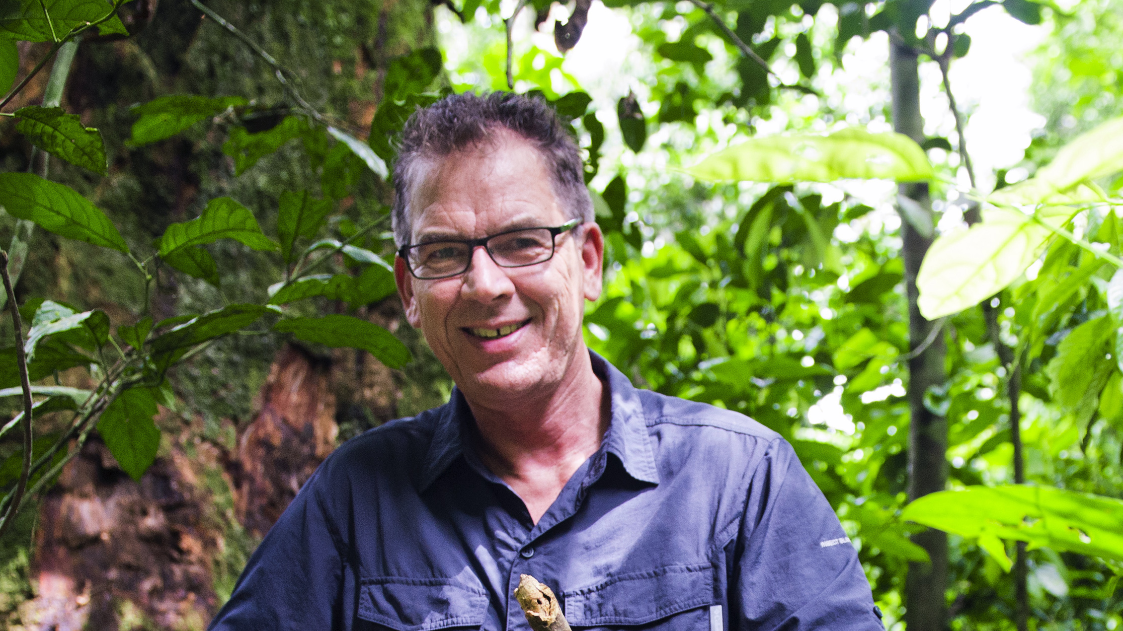 Bundesentwicklungsminister Gerd Müller im Regenwald im Dzanga-Sangha-Schutzgebiet, Zentralafrikanische Republik März 2015