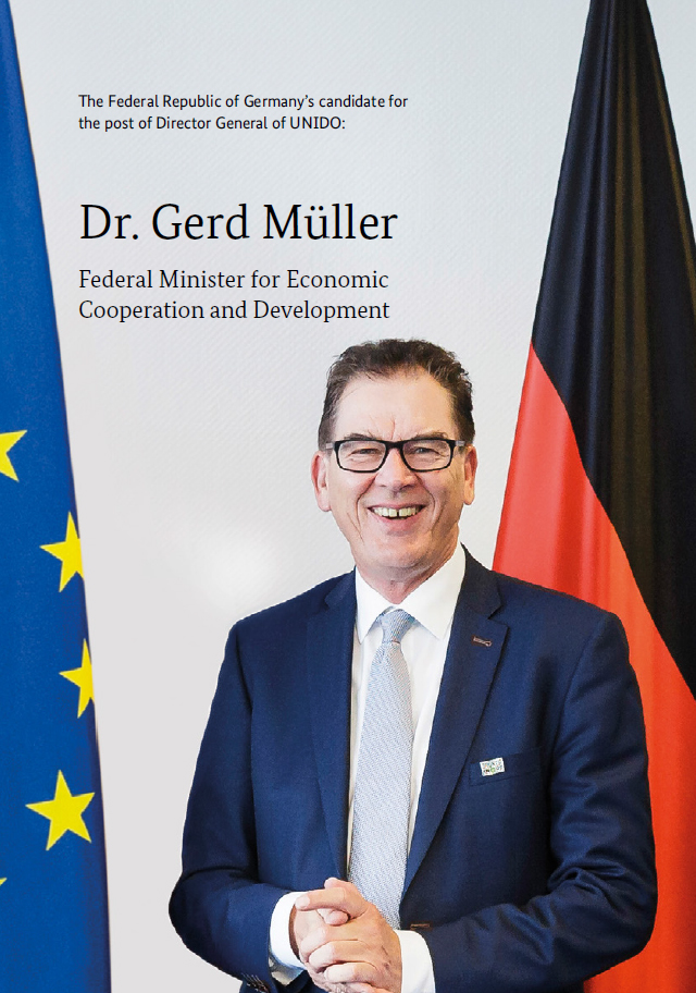 Cover: The Federal Republic of Germany's candidate for the post of Director General of UNIDO: Dr. Gerd Müller