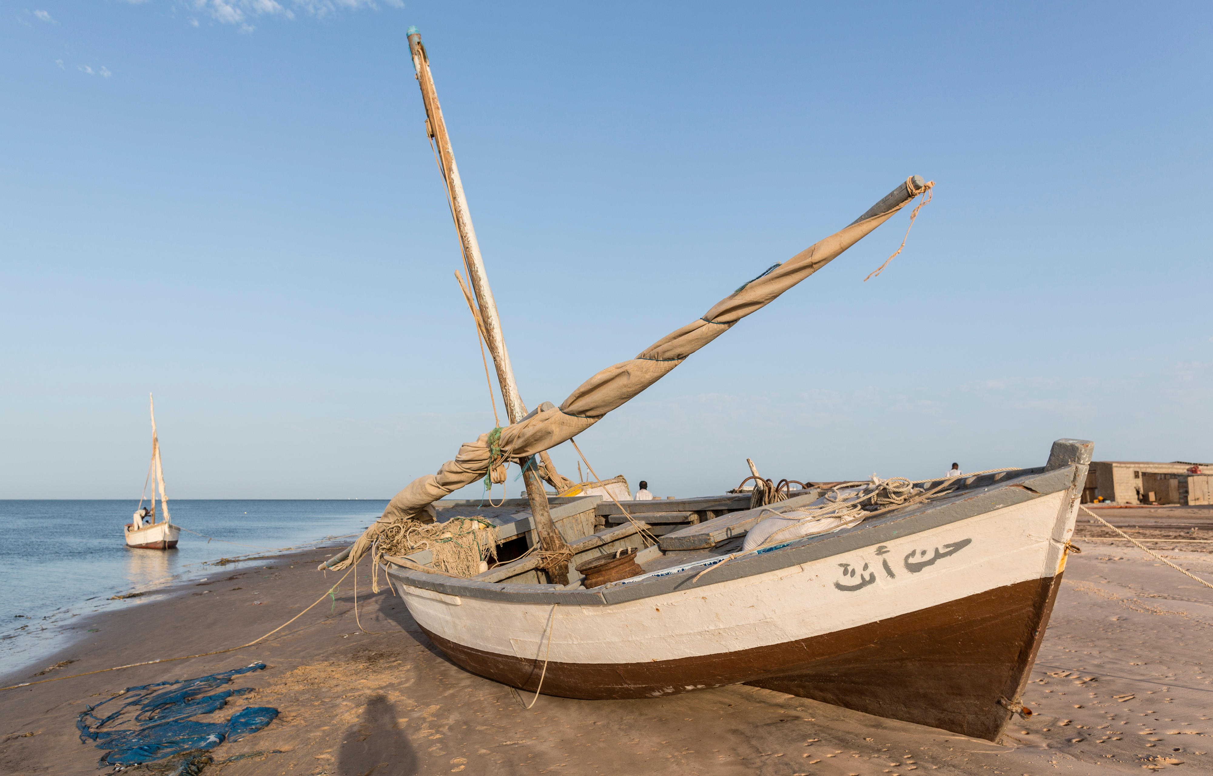 Fischerboote im Nationalpark Banc d'Arguin, Mauretanien