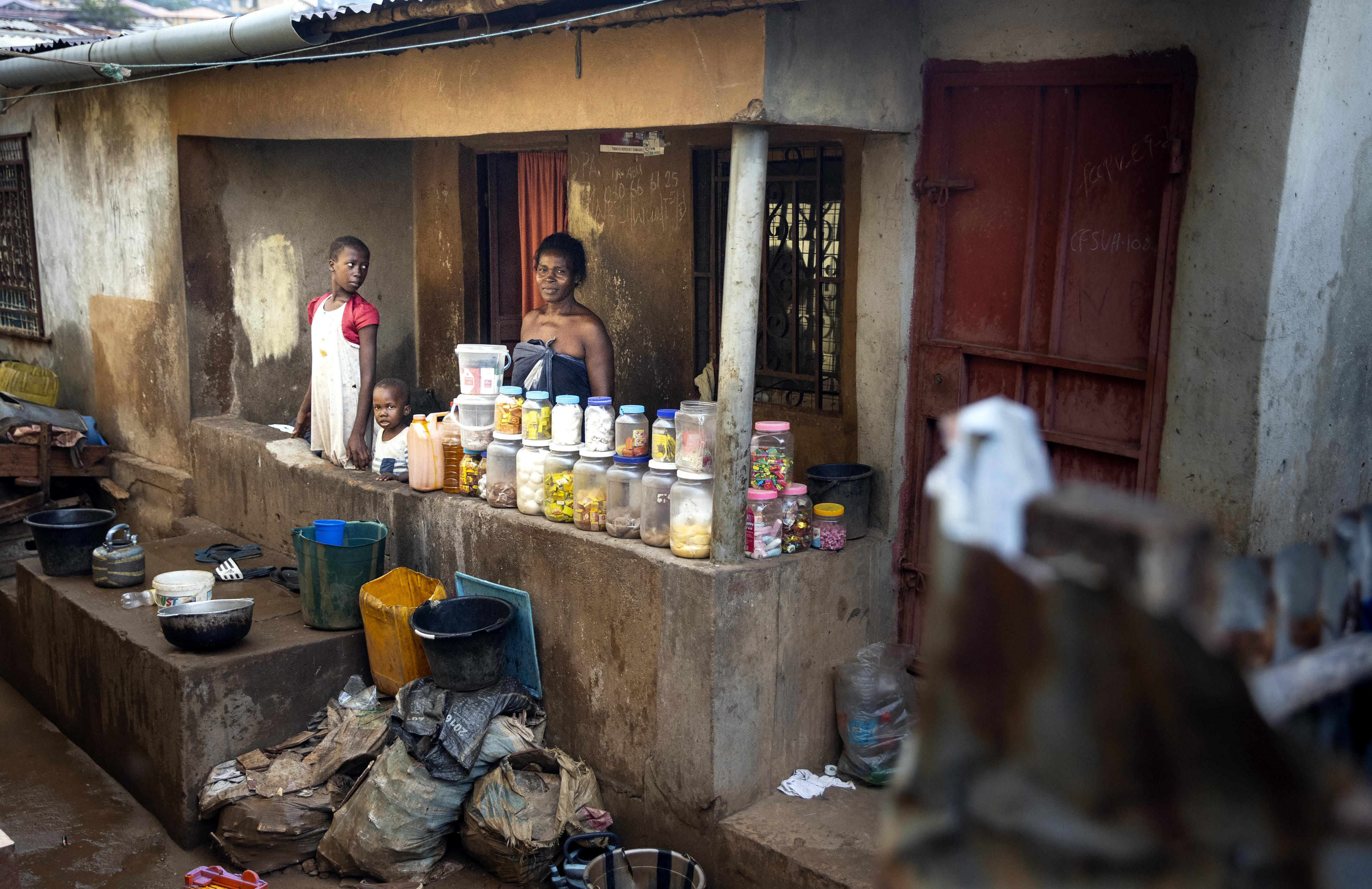 Kiosk in Freetown, Sierra Leone