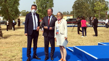 Minister Müller (links) am zweiten Tag des Treffens der G20-Außen- und Entwicklungsminister am 30. Juni 2021 in Italien