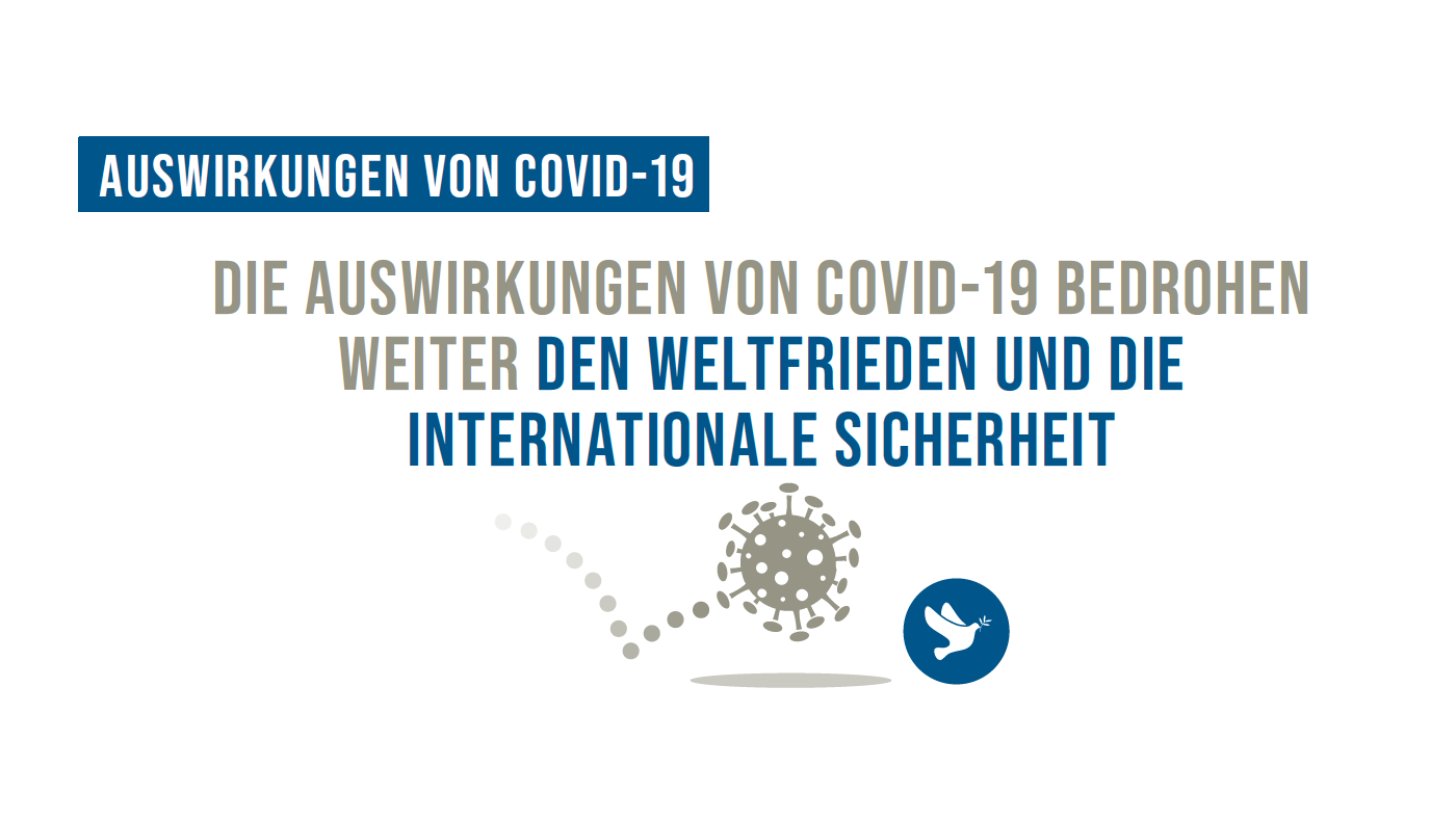 SDG 16: Auswirkungen von Covid-19: Die Auswirkungen von Covid-19 bedrohen weiter den Weltfrieden und die internationale Sicherheit.