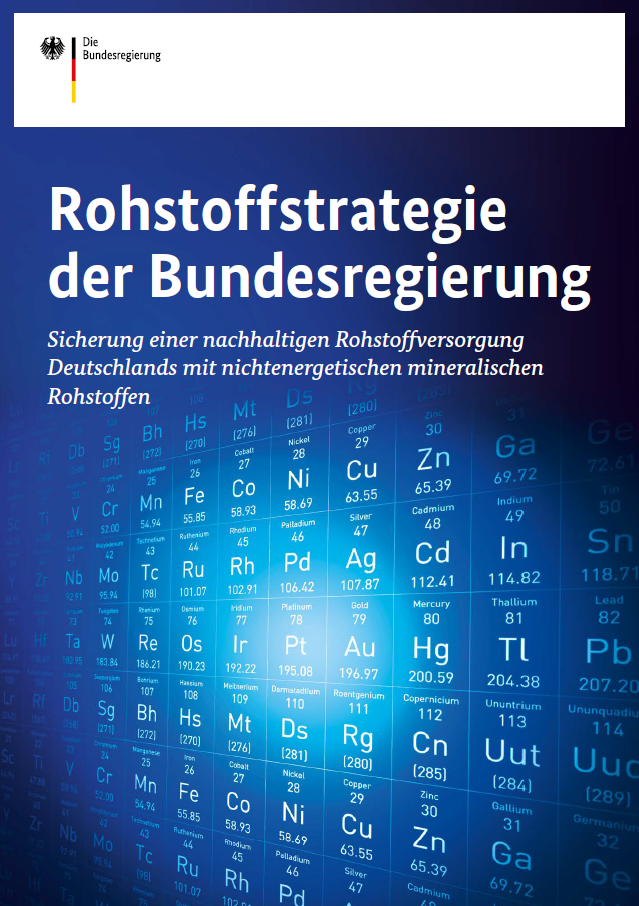 Titelblatt: Rohstoffstrategie der Bundesregierung