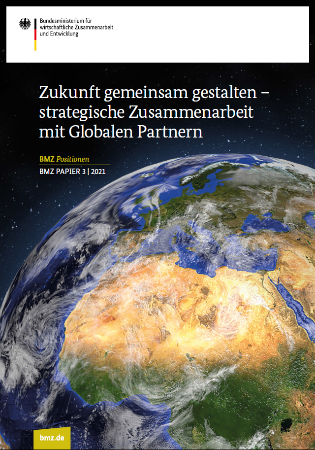 Titelblatt: Zukunft gemeinsam gestalten – strategische Zusammenarbeit mit Globalen Partnern