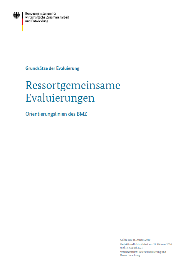 Titelblatt: Ressortgemeinsame Evaluierungen