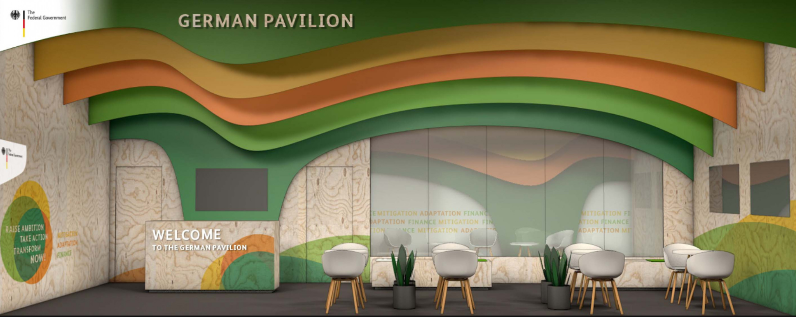 Rendering of the German Pavilion at COP26