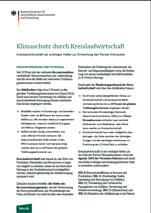 Cover Klimaschutz durch Kreislaufwirtschaft